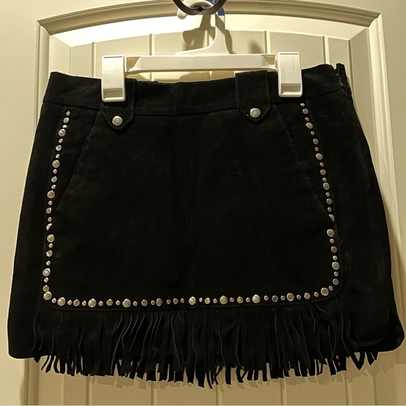 Maje leather mini skirt NWT